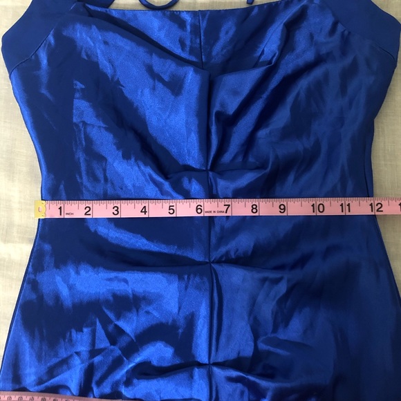 Roberta Shiny Blue Mermaid Skirt Dress Size 3/4 Style# 13121 - Picture 7 of 8